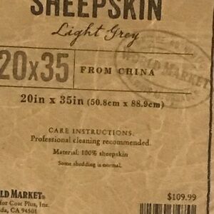 Sheepskin Rug Light Grey